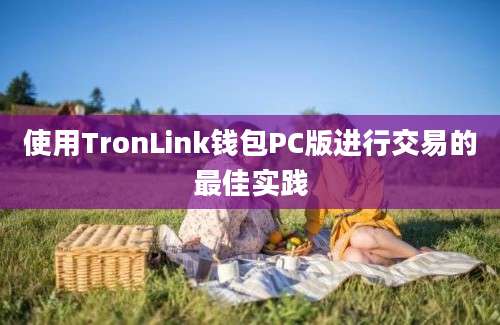 使用TronLink钱包PC版进行交易的最佳实践