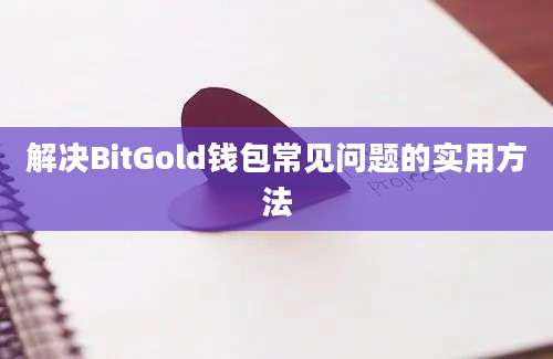 解决BitGold钱包常见问题的实用方法